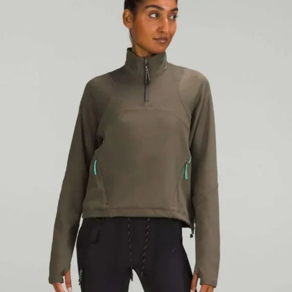 lululemon athletica Tops - SOLD - Lululemon Tech Fleece Hiking 1/4 Zip Pullover